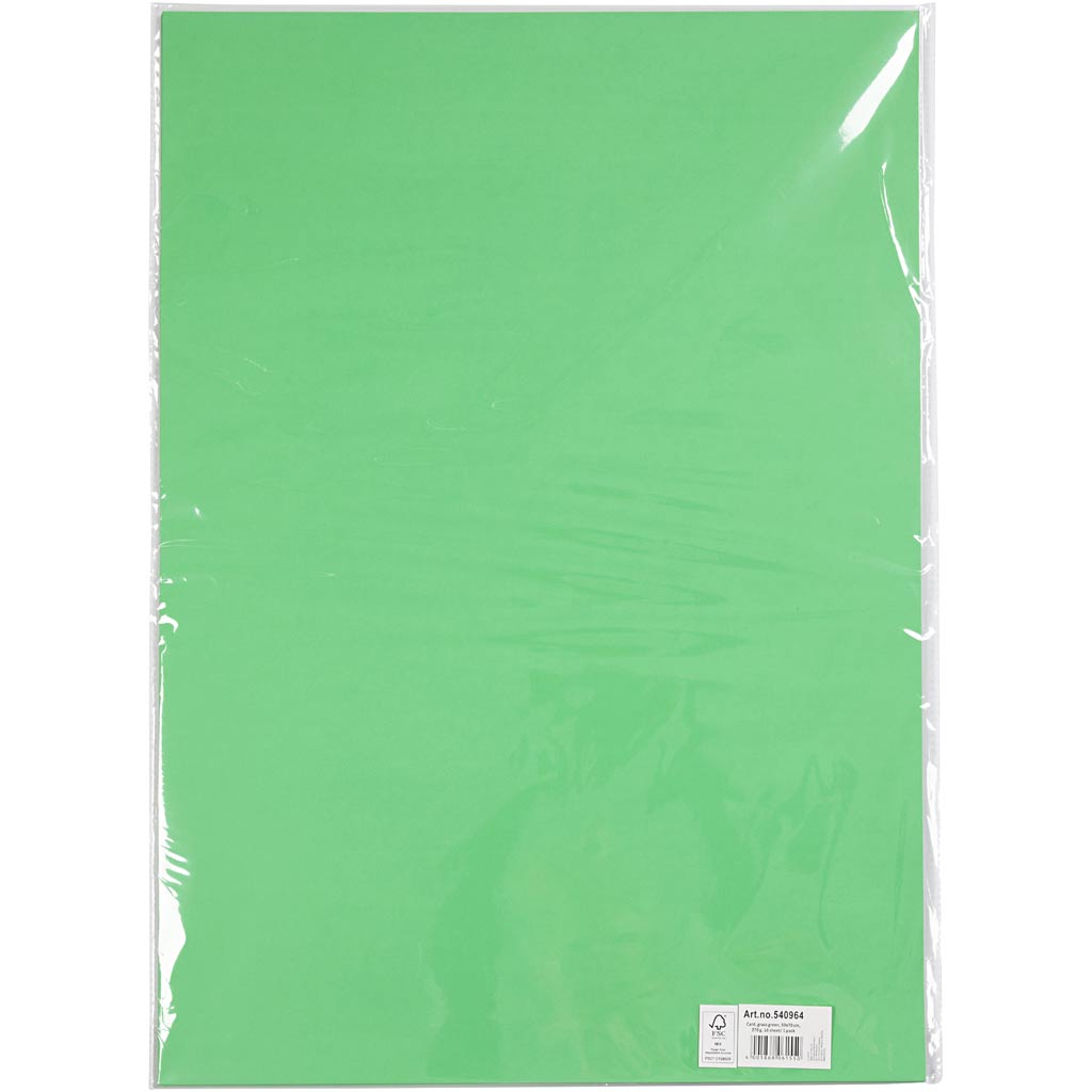 Kaart, leht 50x70 cm, 270 g, rohu roheline, 10 lehte/ 1 pakk - Image 2