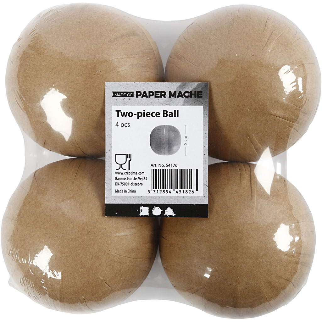 Kaheosaline kera, diameeter. 8 cm, 4 tk/ 1 pakk - Image 2