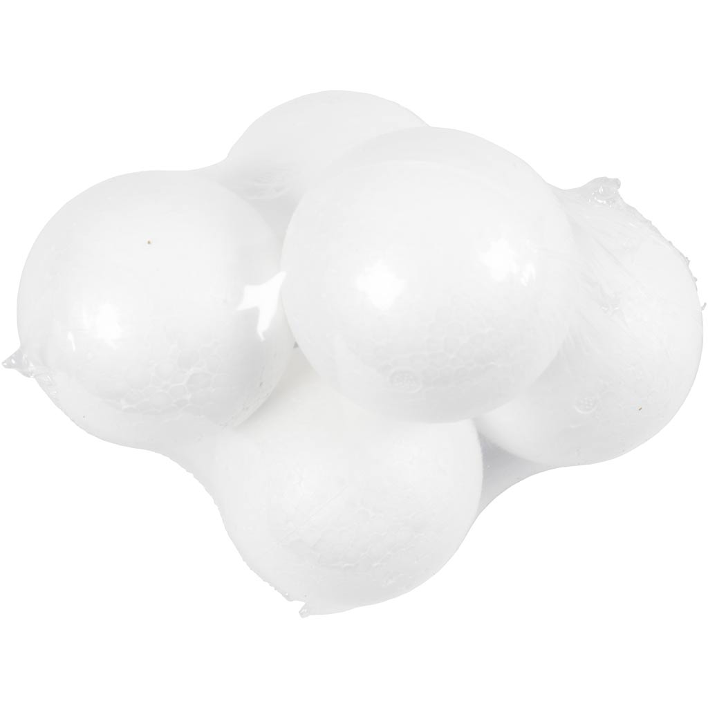 Polüstüreenpallid, diameeter. 8 cm, valge, 5 tk/ 1 pakk - Image 2