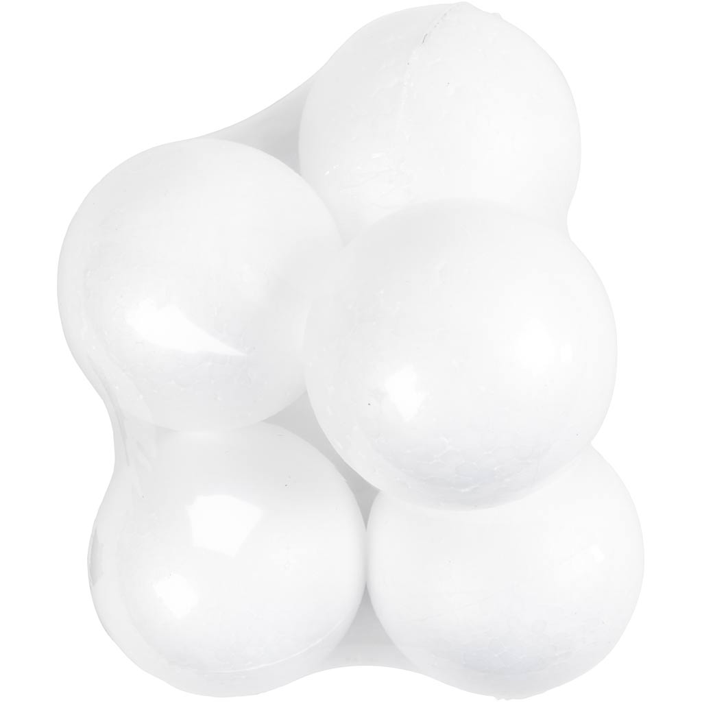 Polüstüreenpallid, diameeter. 10 cm, valge, 5 tk/ 1 pakk - Image 2