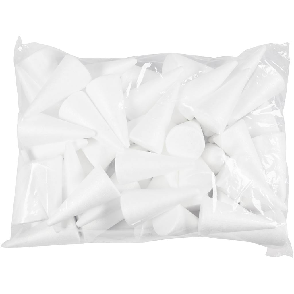 Koonus, H: 11 cm, diameeter. 5,5 cm, valge, 50 tk/ 1 pakk - Image 2