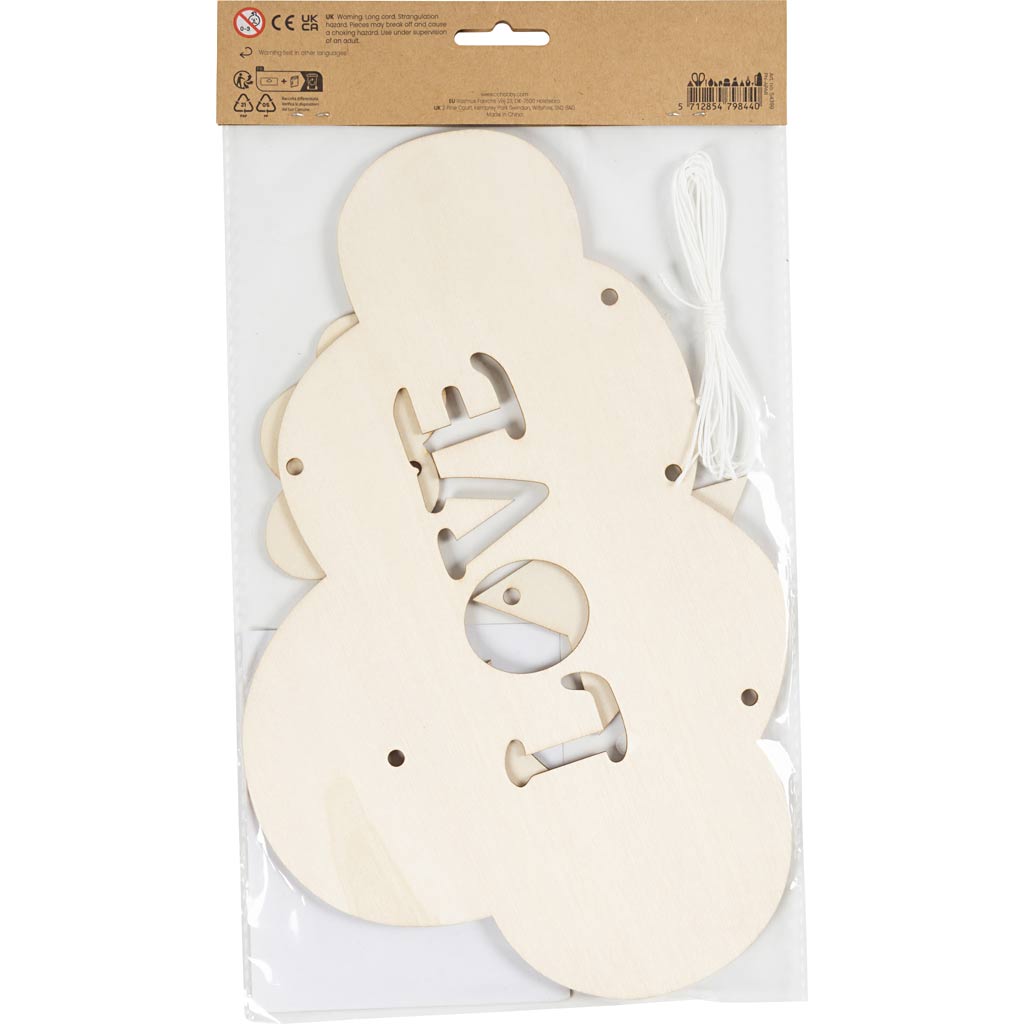 Puidust mobiil, öine taevas, laius: 28 cm, paksus 3 mm, 1 tk/ 1 pakk - Image 3