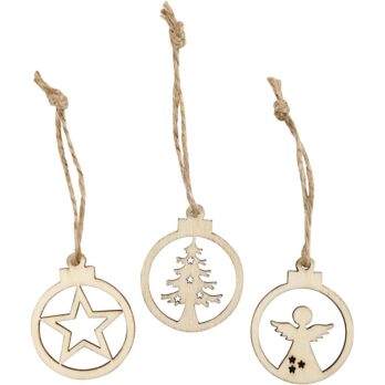 Rippuv jõulukaunistus, diameeter. 3 cm, paksus 2,7 mm, 24 tk/ 1 pakk