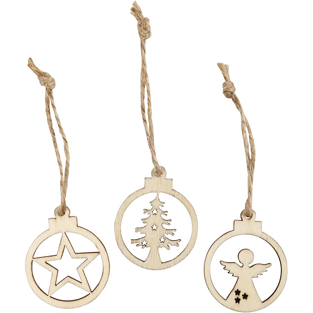 Rippuv jõulukaunistus, diameeter. 3 cm, paksus 2,7 mm, 24 tk/ 1 pakk