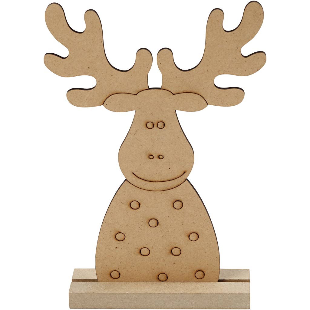 Jõulufiguur, põhjapõder, K: 15 cm, S. 3 cm, L: 11 cm, paksus 3 mm, 1 tk. - Image 2