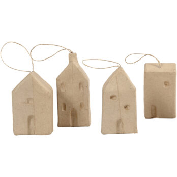 House, K: 9,5-12 cm, L: 5,5-6,5 cm, W: 3 cm, 4 tk/ 1 pakk.