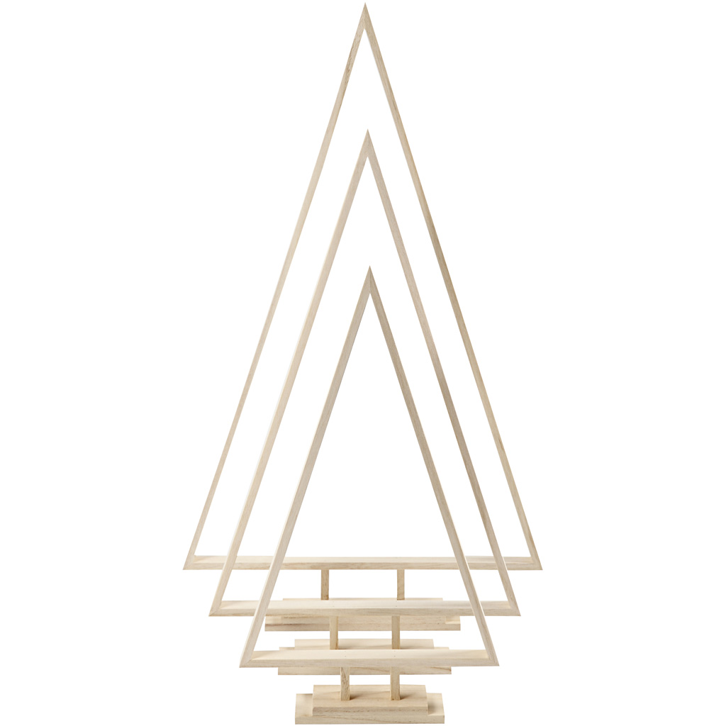 Jõulupuud, kõrgus: 40+50+60 cm, laius: 22,5+29+35 cm, 3 tk/ 1 pakk - Image 4