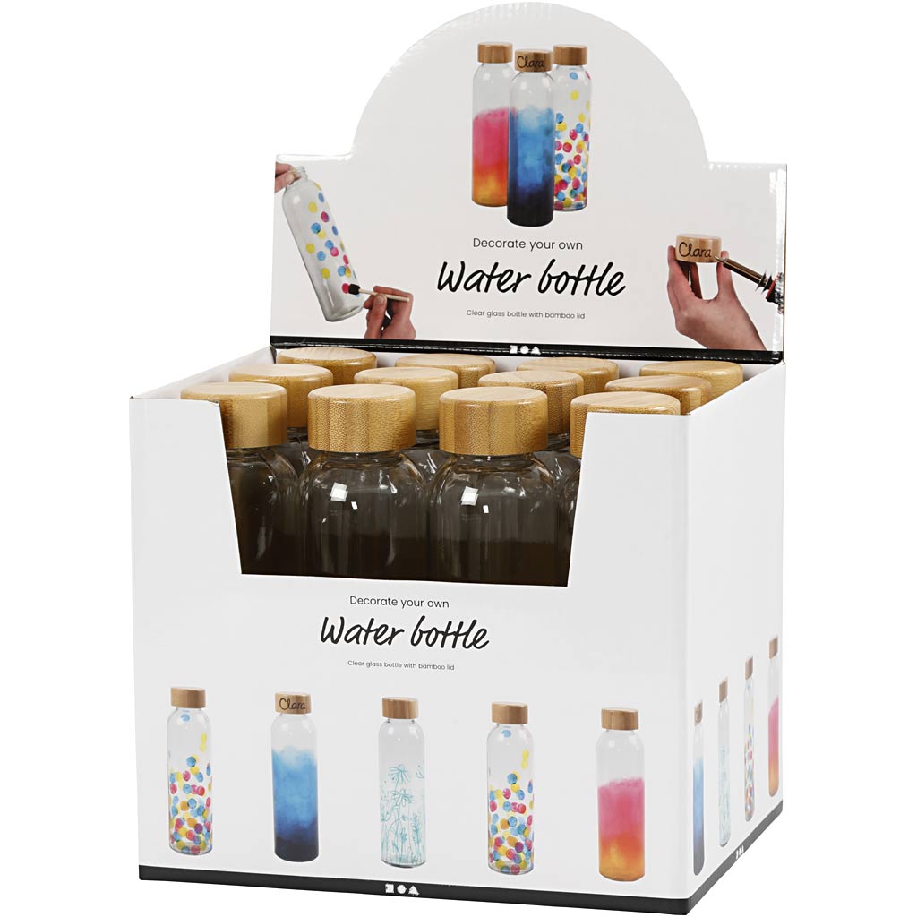 Veepudel, H: 22 cm, diameeter. 6,7 cm, 500 ml, 12 tk/ 1 pakk