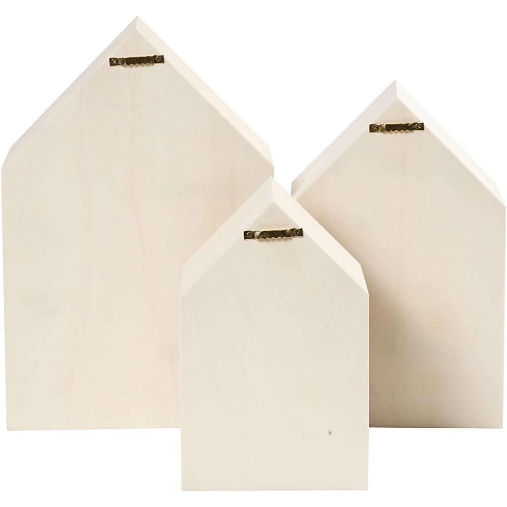 Säilituskarbid, majad, K: 20,3+25,3+31 cm, S. 10 cm, L: 13+16,2+20 cm, 3 tk/ 1 komplekt. - Image 2