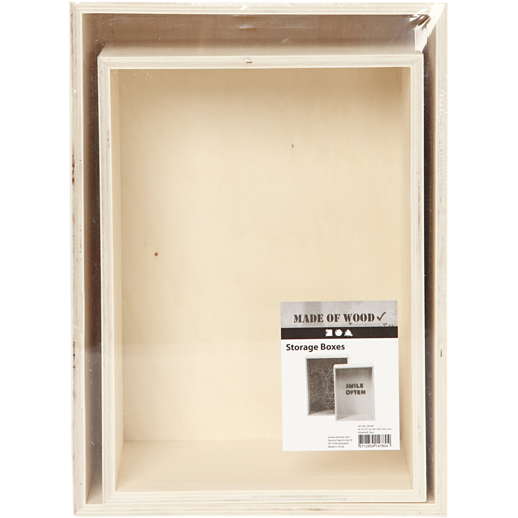 Säilituskarbid, ristkülikukujuline, K: 27+31 cm, S. 12,5 cm, L: 19,5+22,5 cm, 2 tk/ 1 komplekt. - Image 2