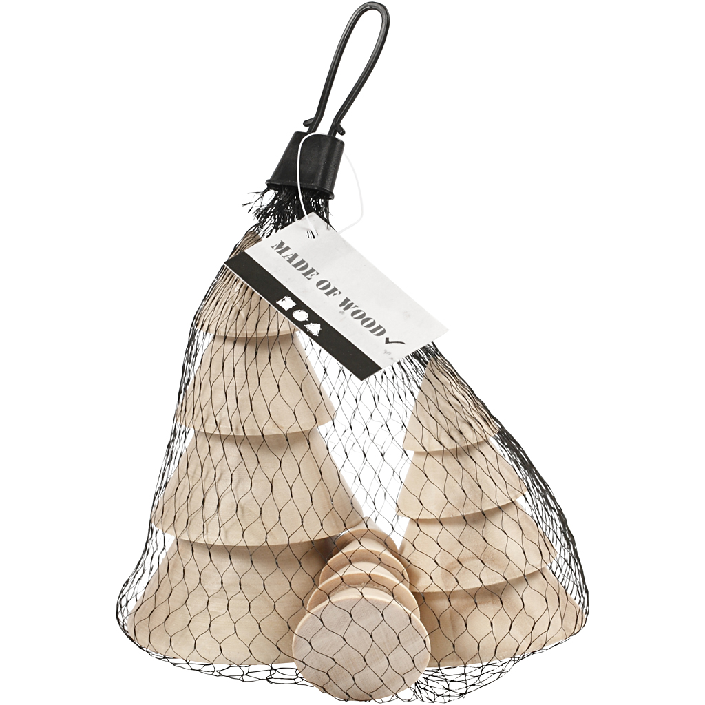 Jõulupuud, H: 5+7,5+10 cm, diameeter. 3,5+5,4+6,7 cm, 3 tk/ 1 pakk - Image 2