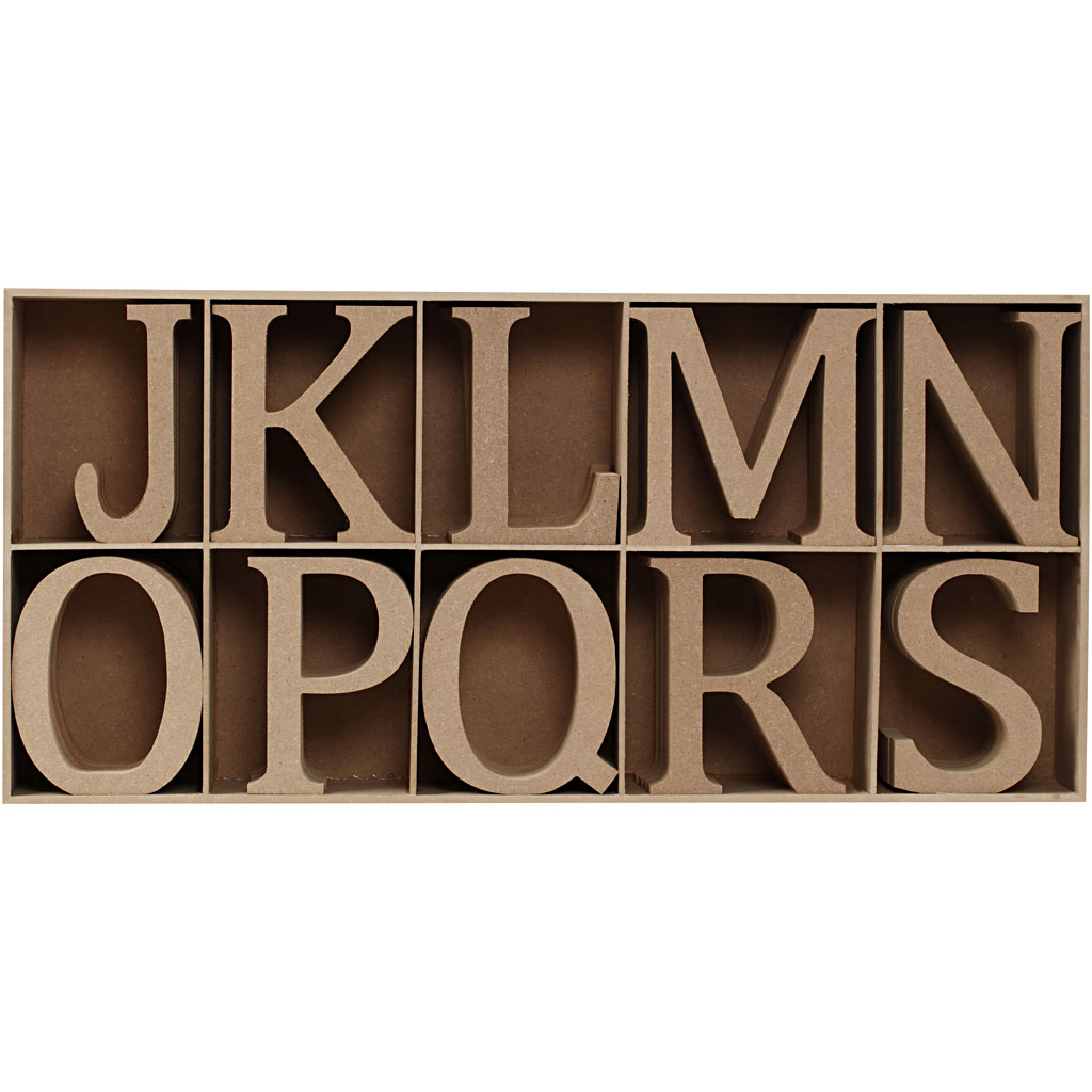 Puidust tähed, numbrid ja sümbolid, H: 13 cm, paksus 2 cm, 160 tk/ 1 pakk - Image 6