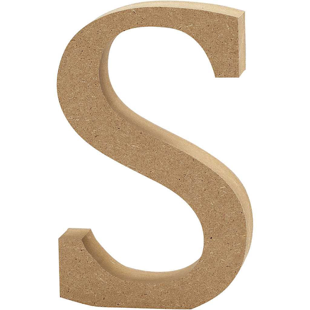 Letter, S, H: 8 cm, paksus 1,5 cm, 1 tk. - Image 2