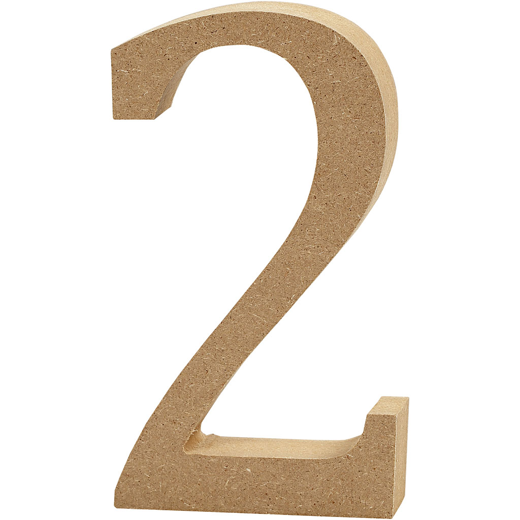 Number, 2, H: 8 cm, paksus 1,5 cm, 1 tk. - Image 2