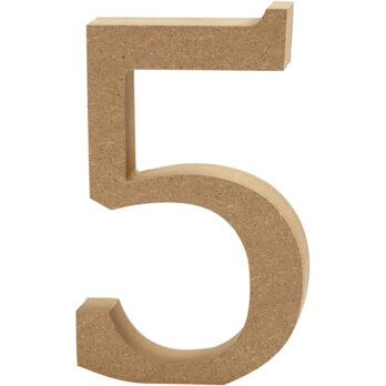 Number, 5, H: 8 cm, paksus 1,5 cm, 1 tk.