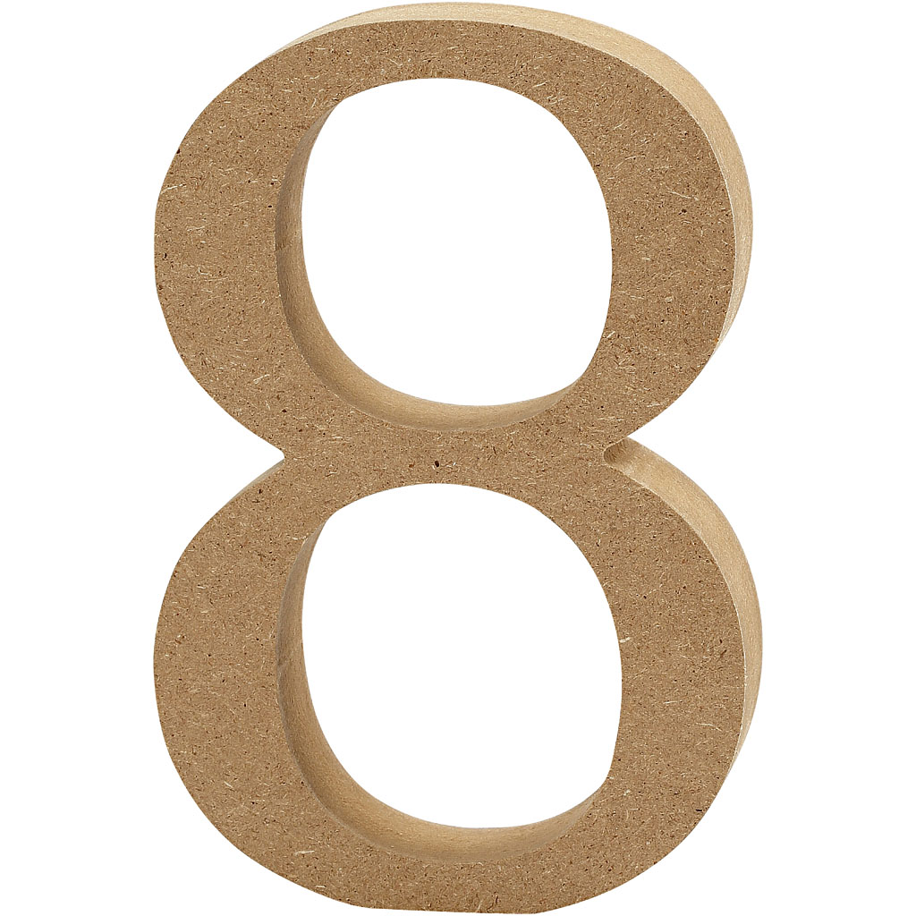 Number, 8, H: 8 cm, paksus 1,5 cm, 1 tk. - Image 2