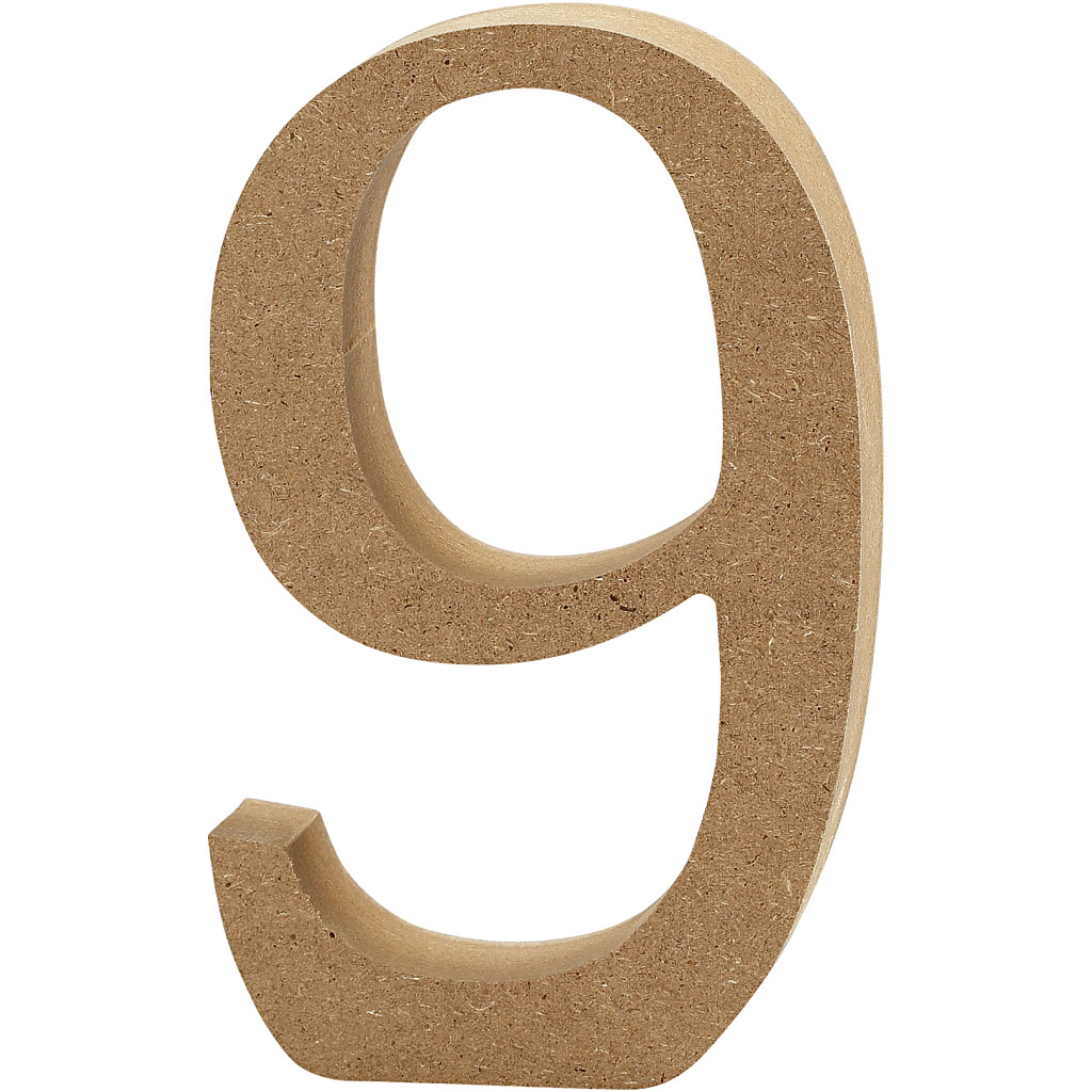 Number, 9, H: 8 cm, paksus 1,5 cm, 1 tk. - Image 2
