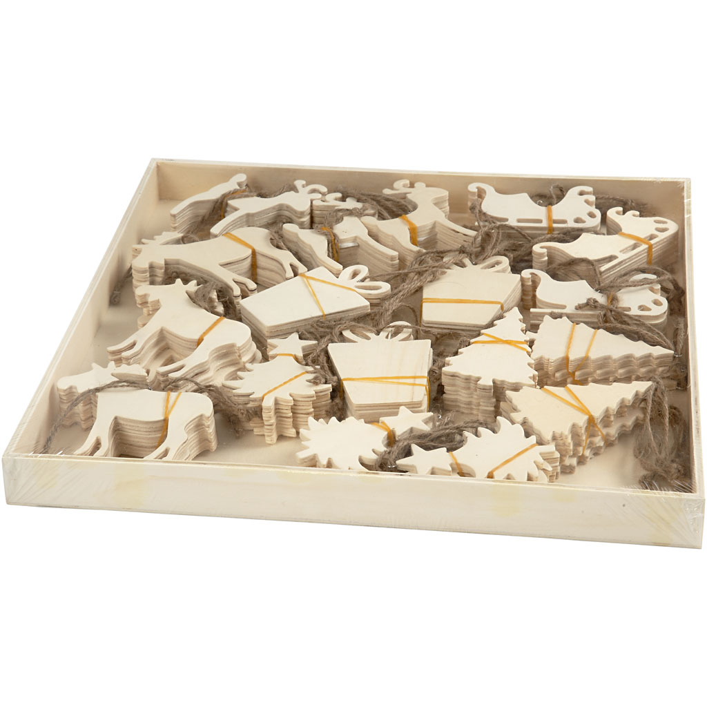 Jõulukaunistused, suurus 7-9 cm, paksus 4 mm, 90 tk/ 1 pakk - Image 2