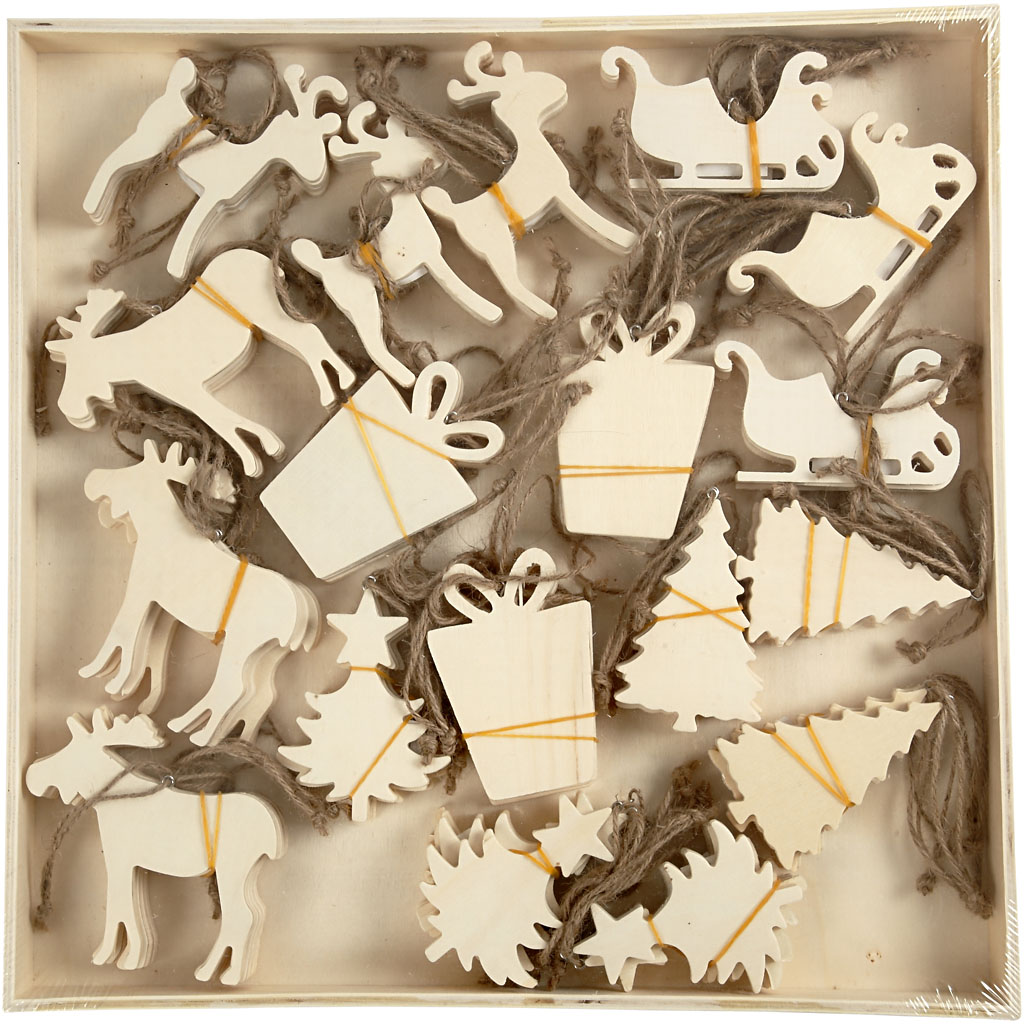 Jõulukaunistused, suurus 7-9 cm, paksus 4 mm, 90 tk/ 1 pakk - Image 3