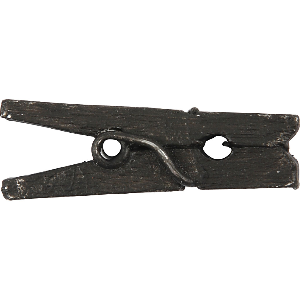 Mini riidepulk, L: 25 mm, W: 3 mm, must, 36 tk/ 1 pakk