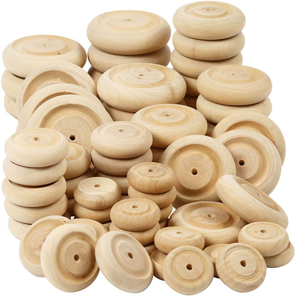 Ratas, diameeter. 24+30+42+50 mm, paksus 8+10+11+14 mm, 4x40 tk/ 1 pakend.