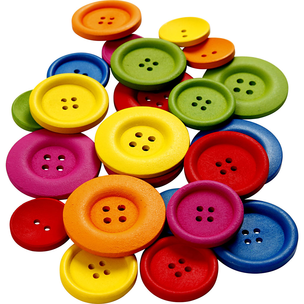 Puidust nööbid, diameeter. 25-40 mm, 2-4 augud, värvivalik, 144 tk/ 1 pakk - Image 4