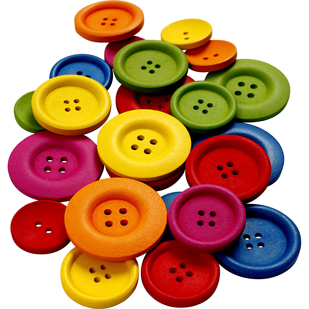 Puidust nööbid, diameeter. 25-40 mm, 2-4 augud, värvivalik, 144 tk/ 1 pakk - Image 5