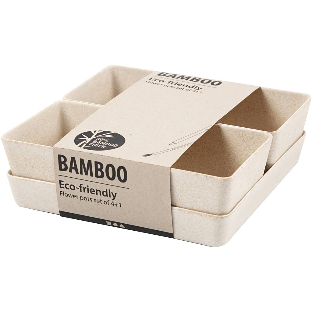 Lillepotid, K: 8 cm, S. 19,5 cm, L: 19,5 cm, 1 komplekt. - Image 2