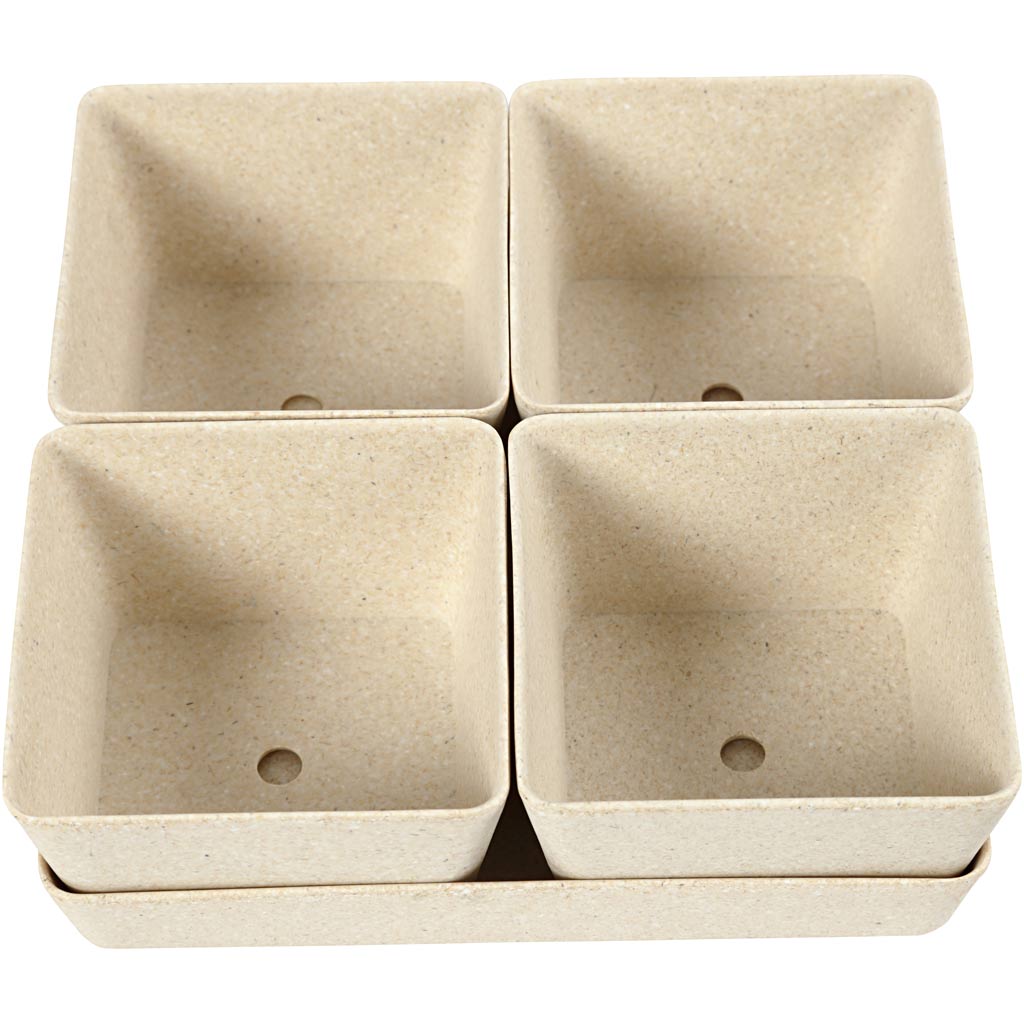 Lillepotid, K: 8 cm, S. 19,5 cm, L: 19,5 cm, 1 komplekt. - Image 5