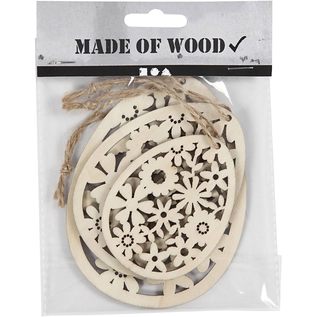 Ornament, K: 8+10+12 cm, L: 6+7,5+9 cm, paksus 3 mm, 3 tk/ 1 pakk - Image 2