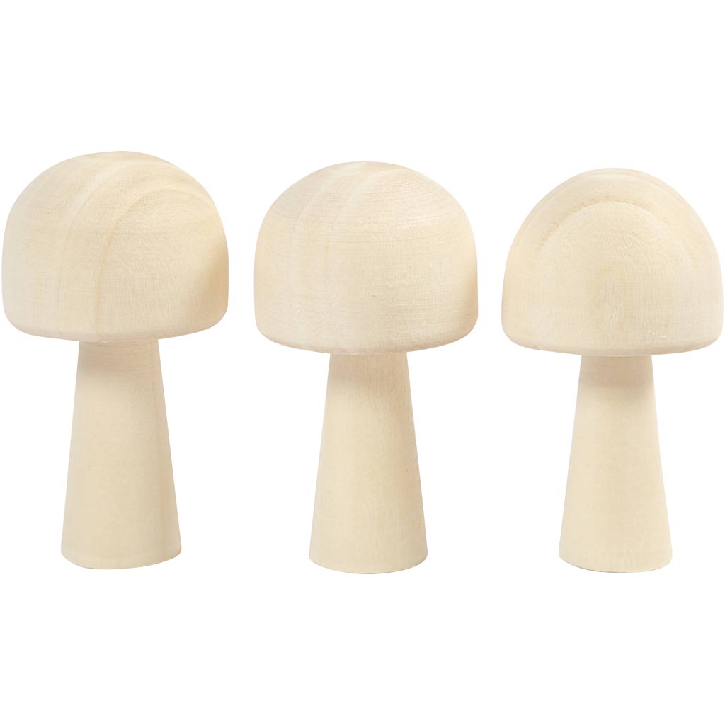 Toadstool, H: 5,2 cm, diameeter. 2,9 cm, 3 tk/ 1 pakk