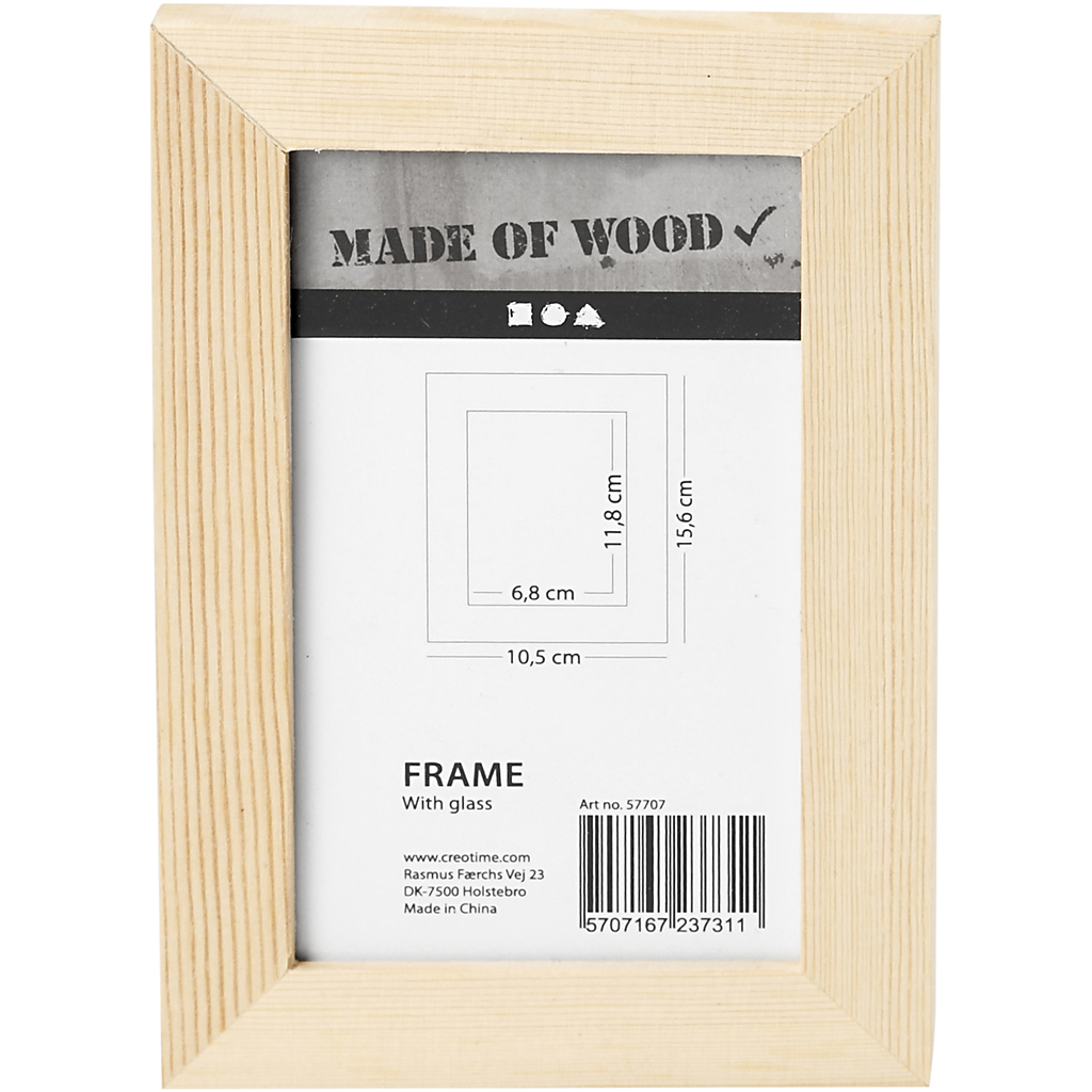 Raam klaasiga, suurus 10,5x15,6 cm, 1 tk