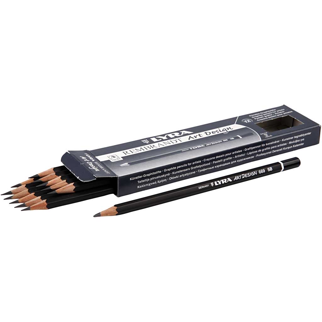 Art Design joonistuspliiatsid, dia. 6,9 mm, 5B, münt 1,8 mm, 12 tk/ 1 pakk