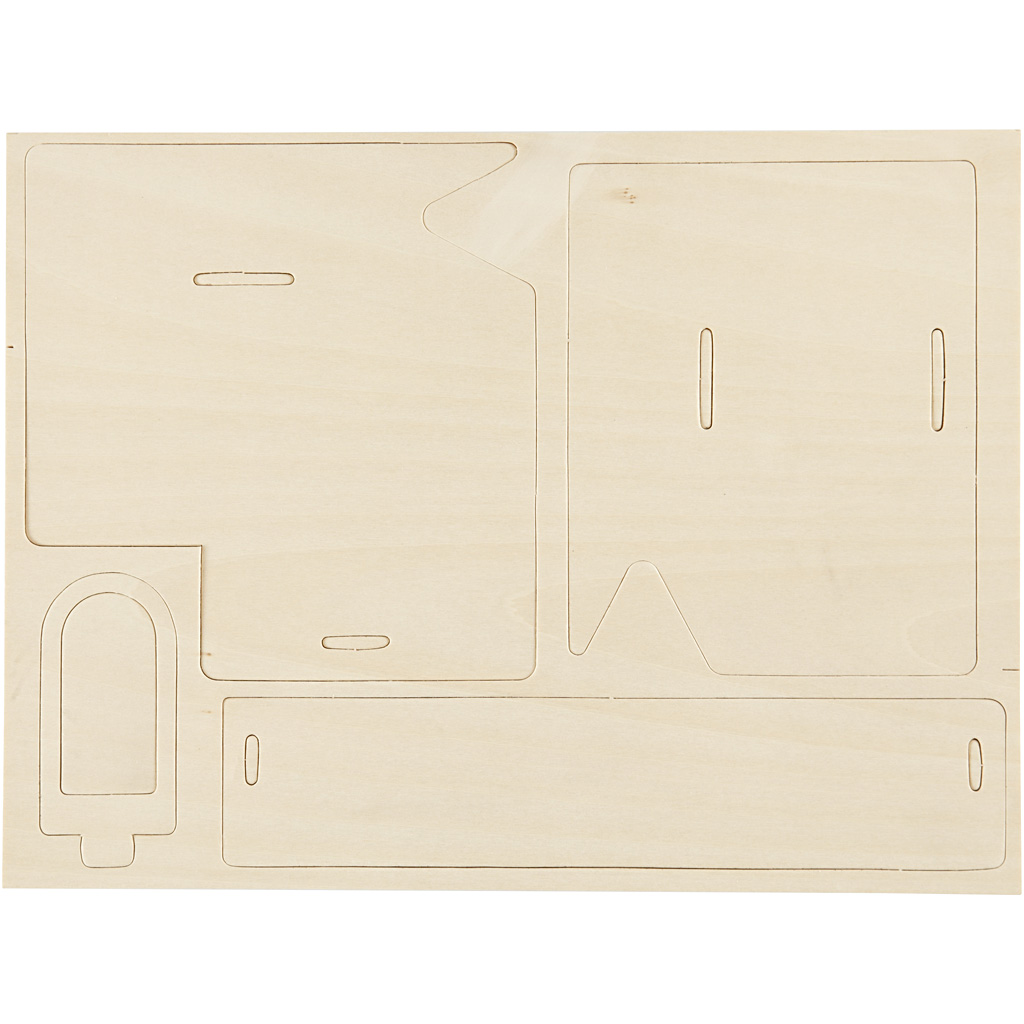 3D puidust ehituskomplekt, maja koos kaldteega, suurus 22,5x17,5x20,5, 1 tk. - Image 8