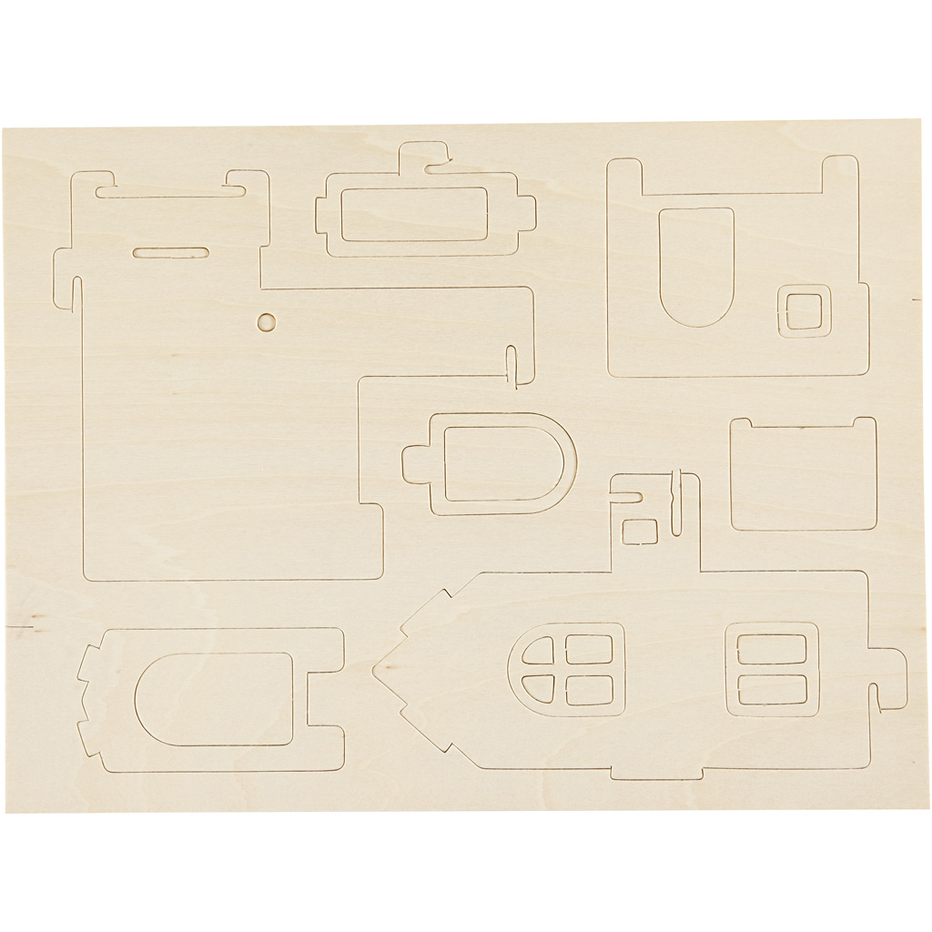 3D puidust ehituskomplekt, maja rõduga, suurus 15,8x17,5x19,5, 1 tk. - Image 8