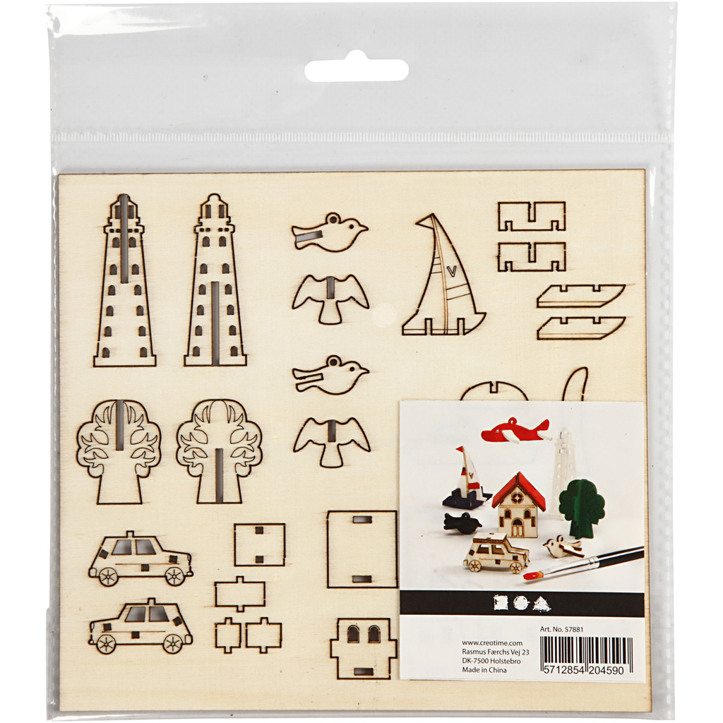 Ise kokkupandavad figuurid, igapäevased, L: 15,5 cm, L: 17 cm, paksus 3 mm, 1 pakk - Image 2