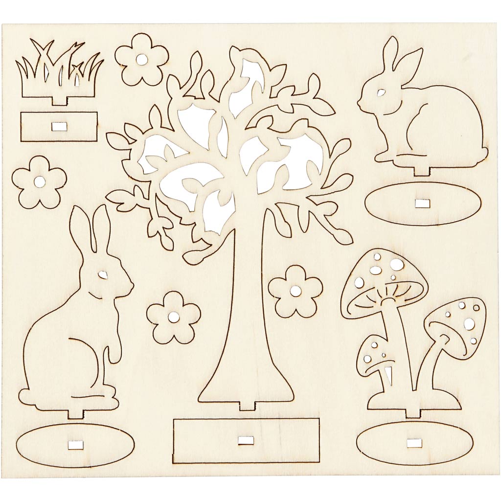 Ise kokkupandavad figuurid, L: 15,5 cm, L: 17 cm, paksus 3 mm, 1 pakk - Image 5