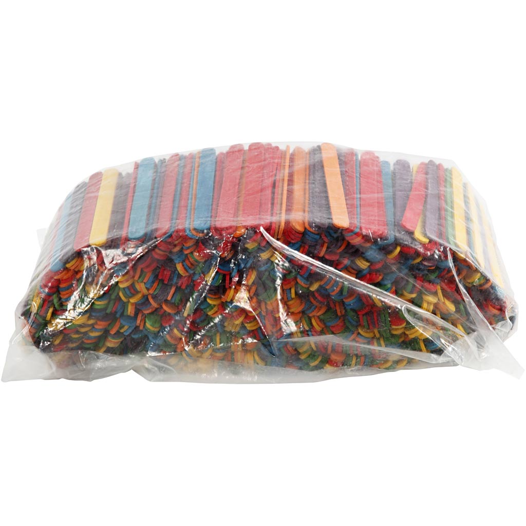 Puidupulgad, pikkus: 11,4 cm, laius: 10 mm, värvivalik, 1000 tk/ 1 pakk - Image 2