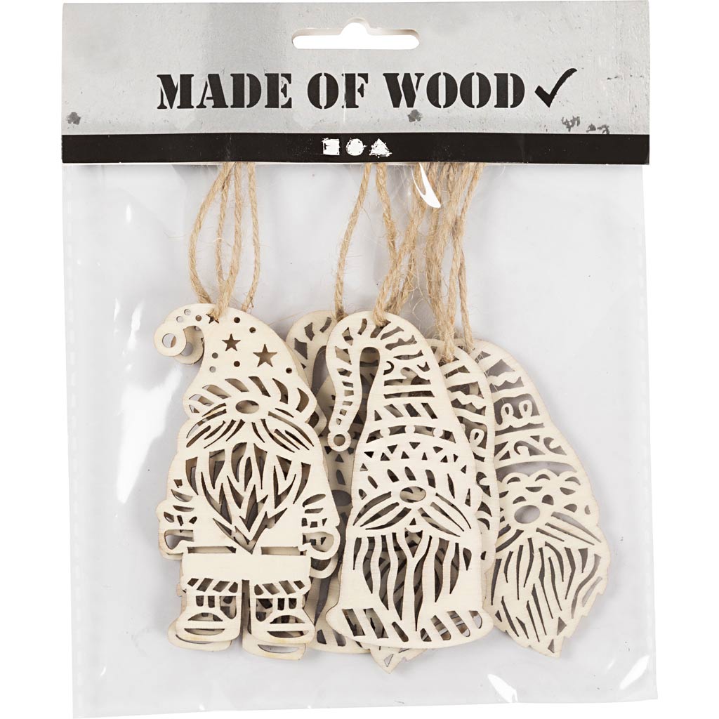 Skandinaavia jõuluvana, kõrgus: 8 cm, laius: 4 cm, 6 tk/ 1 pakk - Image 2