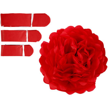 Kangapomponid, diameeter. 20+24+30 cm, 16 g, punane, 3 tk/ 1 pakk