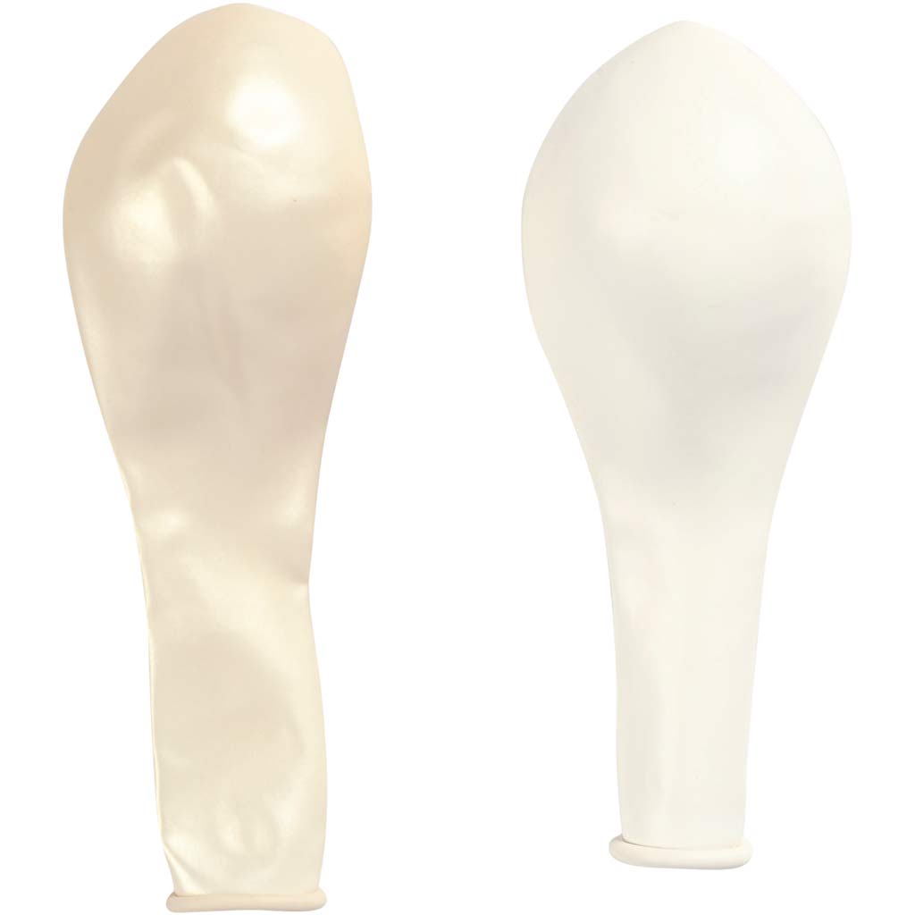Õhupallid, ümmargused, diameeter. 23 cm, valge, pärlmutter, 10 tk/ 1 pakk - Image 3