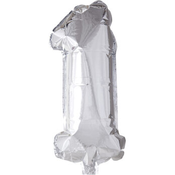 Foolium õhupall, 1, H: 41 cm, hõbedane, 1 tk