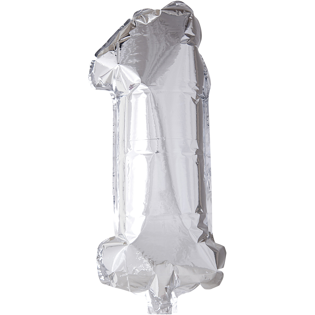 Foolium õhupall, 1, H: 41 cm, hõbedane, 1 tk