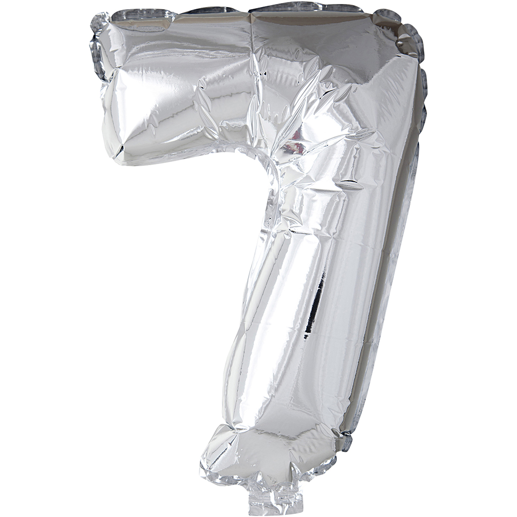 Foolium õhupall, 7, H: 41 cm, hõbedane, 1 tk
