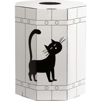 Karnevali tünn, trükitud, H: 39 cm, must, 1 tk.