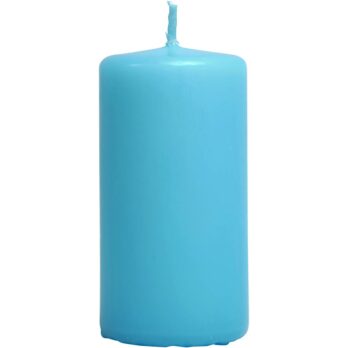 Küünlad, H: 100 mm, diameeter. 50 mm, helesinine, 6 tk/ 1 pakk