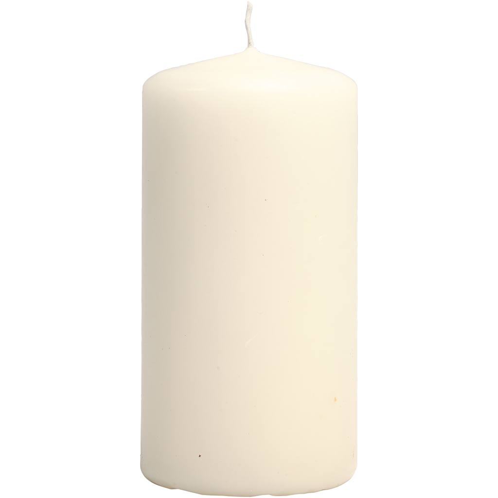 Küünlad, H: 100 mm, diameeter. 50 mm, naturaalvalge, 12 tk/ 1 pakk