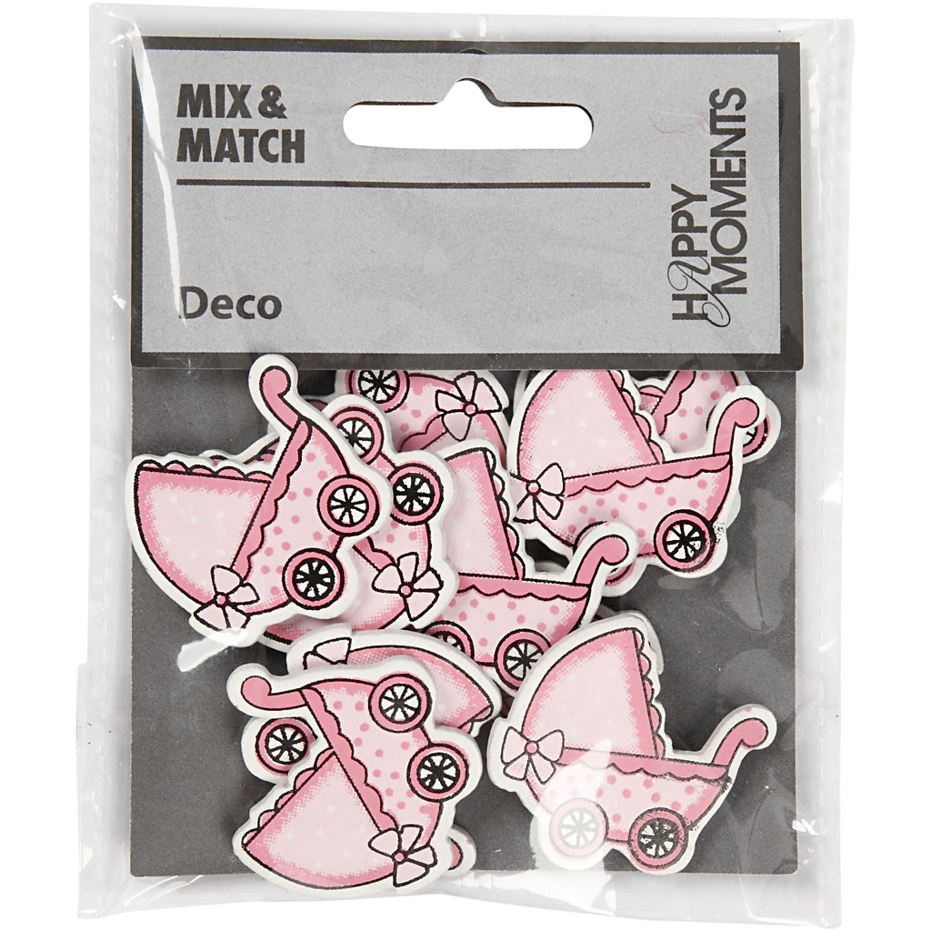 Lapsevanker, suurus 34x31 mm, paksus 1,7 mm, helepunane, 10 tk/ 1 pakk - Image 2