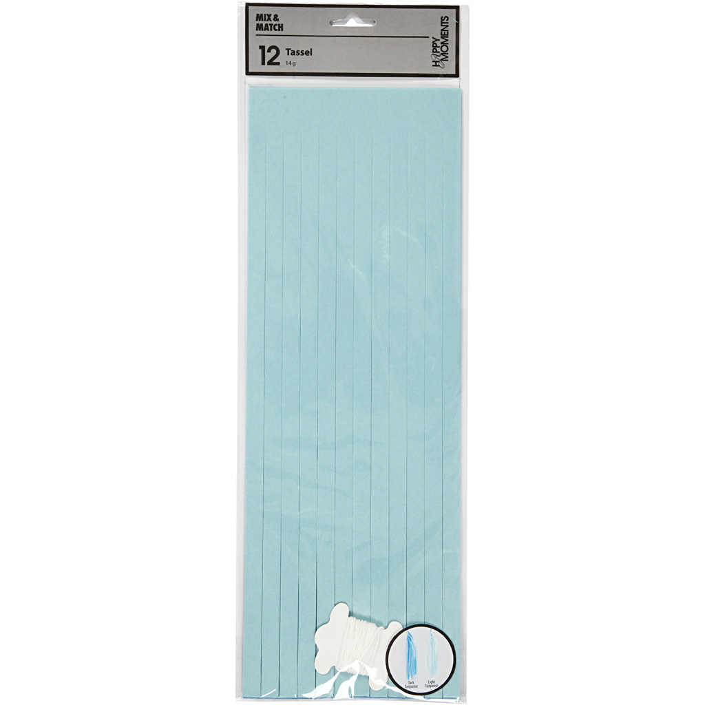 Paberist tutt, suurus 12x35 cm, 14 g, sinine, helesinine, 12 tk/ 1 pakk - Image 2