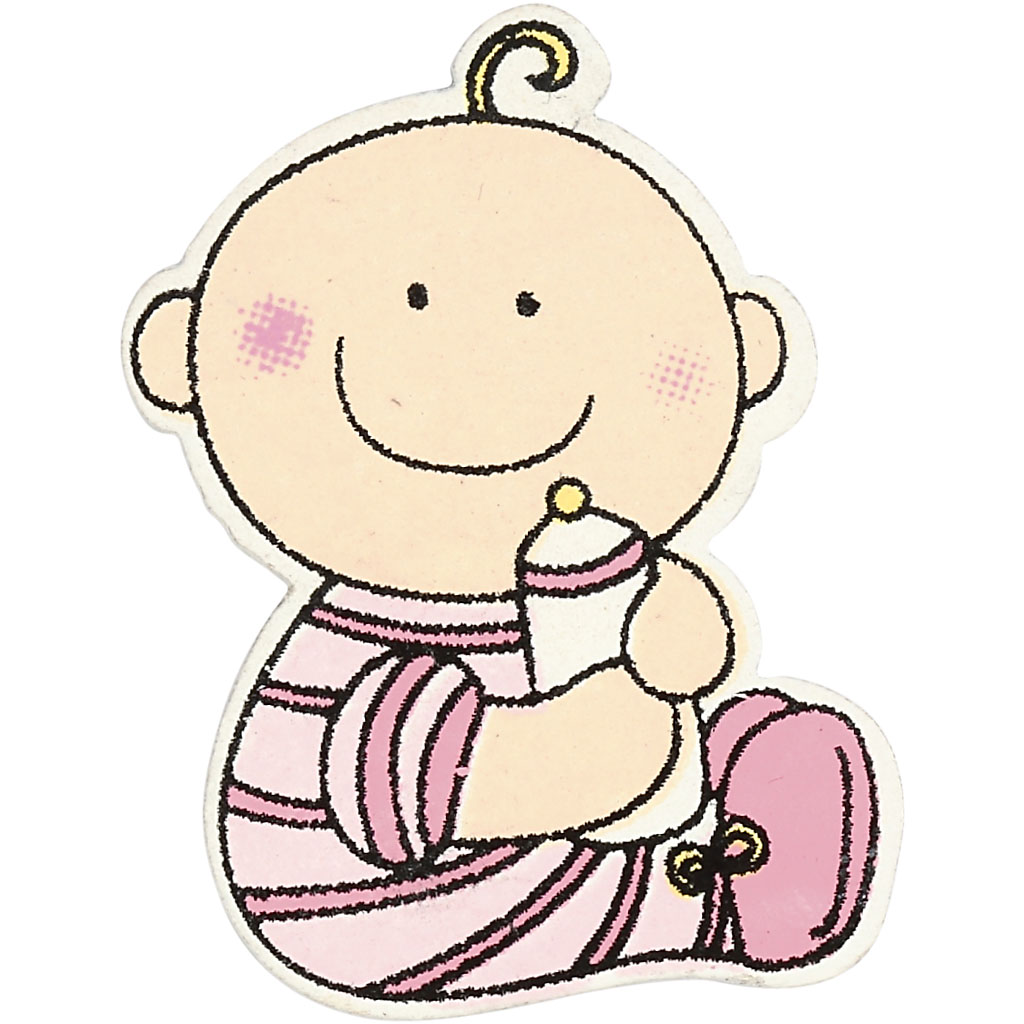 Baby, suurus 24x35 mm, paksus 1,7 mm, helepunane, 10 tk/ 1 pakk